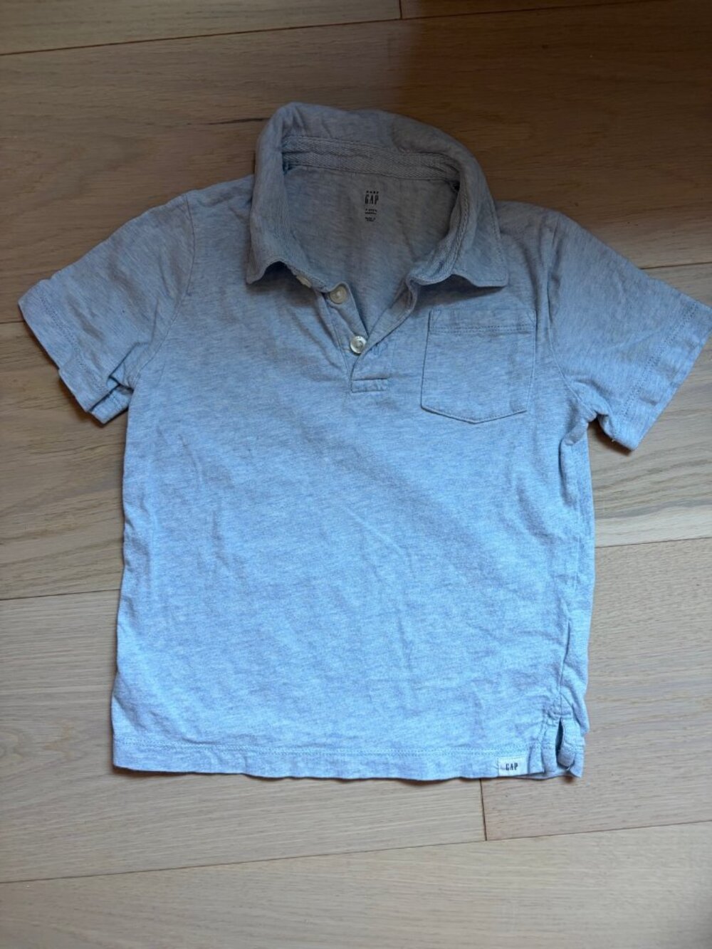 baby GAP 4Y Light Blue Heather Polo Shirt - Chest Pocket
